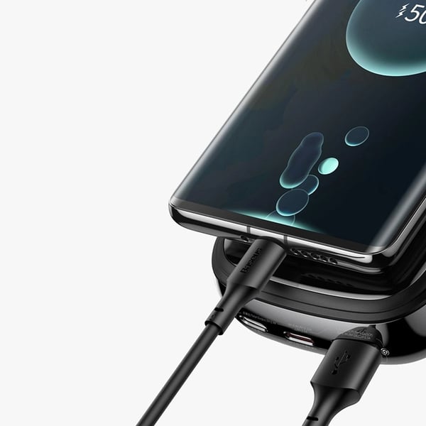 Baseus Powerbank Qpow 10000mAh 22.5W med Indbygget USB-C Kabel - Sort