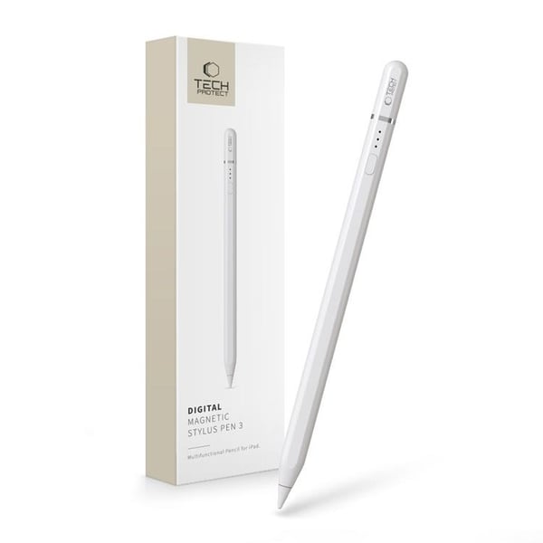 Tech-Protect Digital Magnetisk Stylus Pen „3" iPad - Hvid