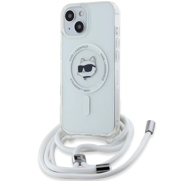 Karl Lagerfeld Mobilskal till iPhone 15/14/13 Magsafe IML Choupette Head&Cord