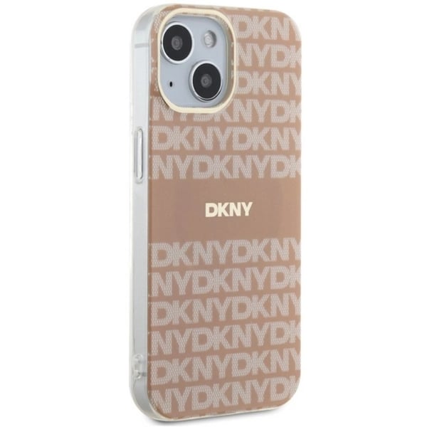 DKNY Mobilskal till iPhone 15/14/13 Magsafe IML Mono & Stripe - Rosa