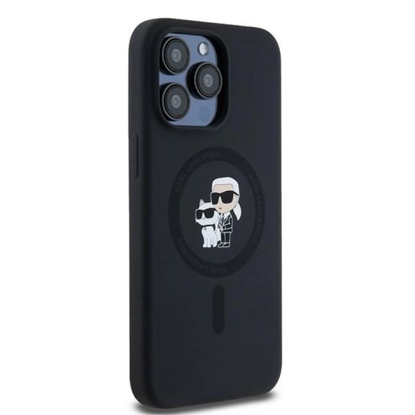 Karl Lagerfeld Mobilskal till iPhone 15 Pro Max Magsafe Silikon - Svart