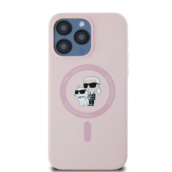 Karl Lagerfeld Mobilskal till iPhone 15 Pro Magsafe Silikon - Rosa
