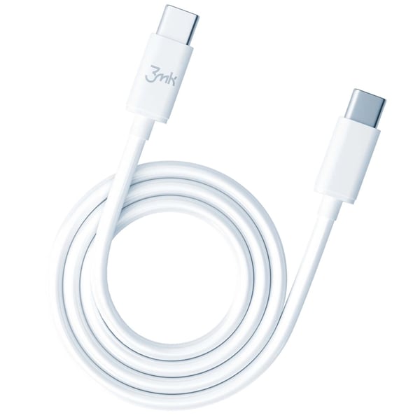 3mK Hyper USB-C til USB-C kabel 100W 2m - Hvid