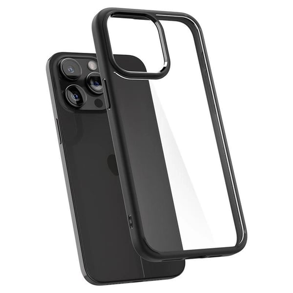 Spigen Mobilskal till iPhone 15 Pro Crystal Hybrid - Transparent/Svart