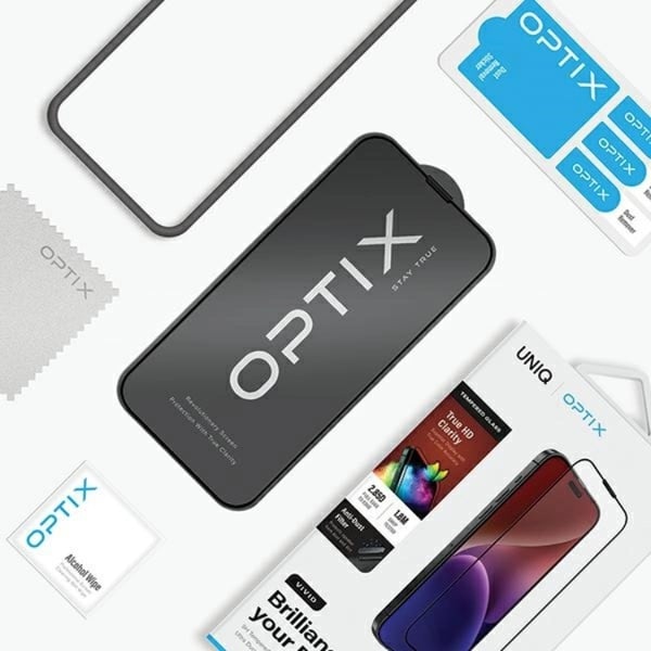 UNIQ iPhone 15 Pro Hærdet Glas Skærmbeskytter Optix Vivid