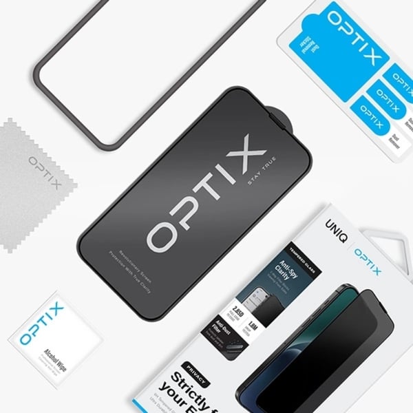UNIQ iPhone 15 Pro Max Härdat Glas Skärmskydd Optix Privacy