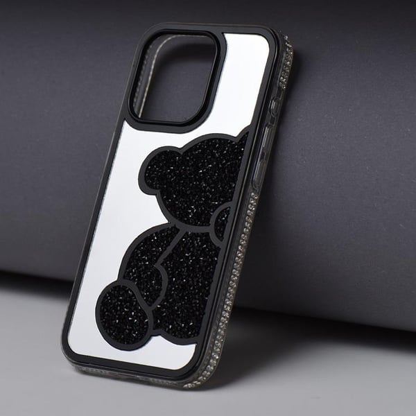 Matkapuhelimen kuori iPhone 16 Pro Teddy Bear - Musta