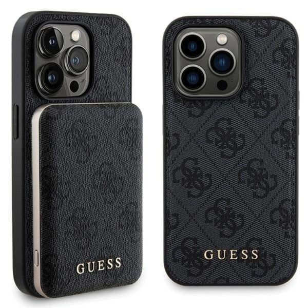 Guess-puhelinkuori iPhone 14 Prolle Powerbankilla 5000mAh Magsafe Metal Logo