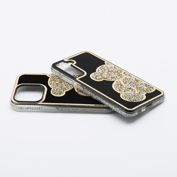 Mobilskal till iPhone 15 Teddy Bear - Guld
