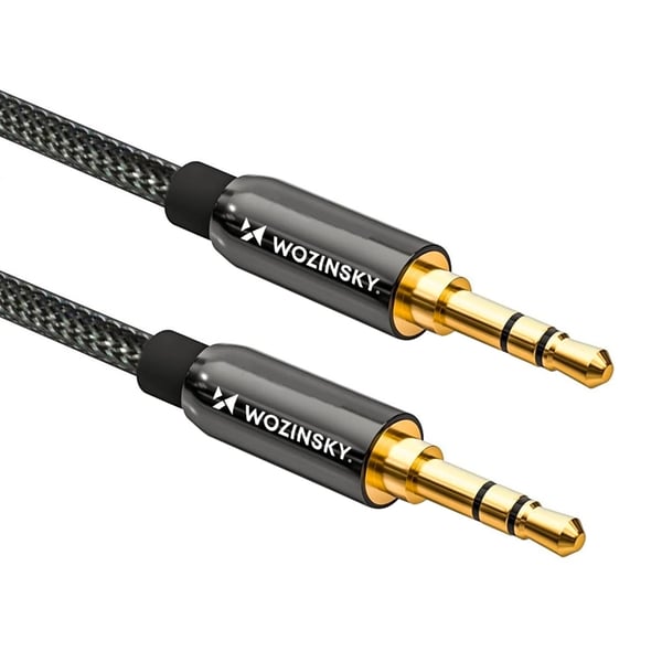 Wozinsky 2xAUX Kabel Universal Mini Jack 1.5m - Svart