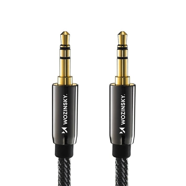 Wozinsky 2xAUX Kabel Universal Mini Jack 2m - Svart