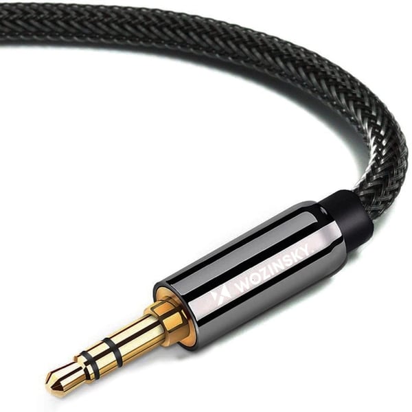 Wozinsky 2xAUX Kabel Universal Mini Jack 2m - Svart