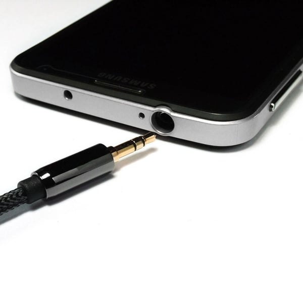 Wozinsky 2xAUX Kabel Universal Mini Jack 2m - Svart