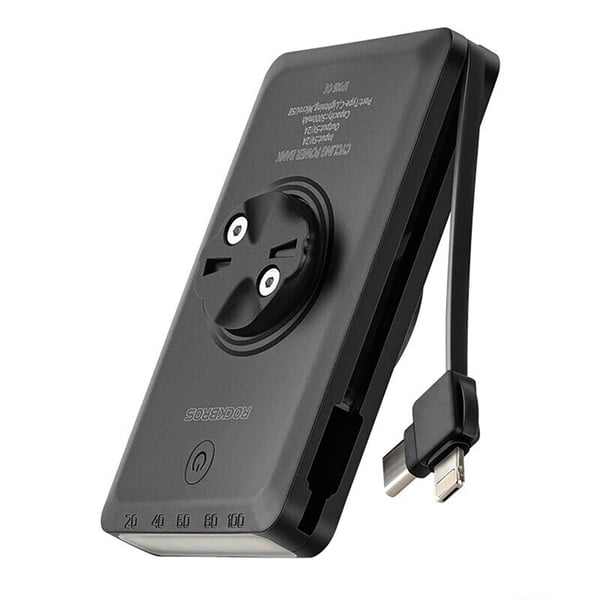 Rockbros Forreste Cykellygte med Powerbank 5000mAh 150lm - Sort