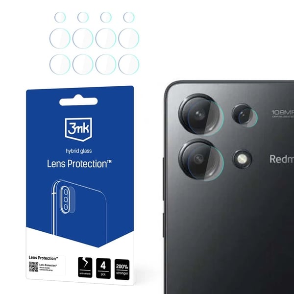 3MK Xiaomi Redmi Note 13 4G kameralinsedæksel - gennemsigtig 3MK Xiaomi Redmi Note 13 4G kameralinsedæksel - gennemsigtig