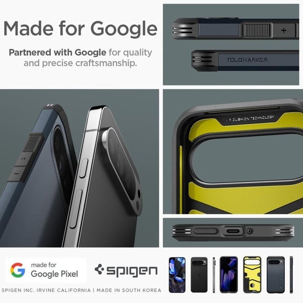 Spigen telefontaske til Google Pixel 9 Pro XL Tough Armor - Metal Slate