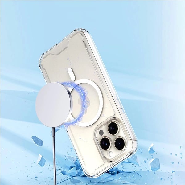 Telefontaske til iPhone 16 Magsafe Clear Corner - Gennemsigtig