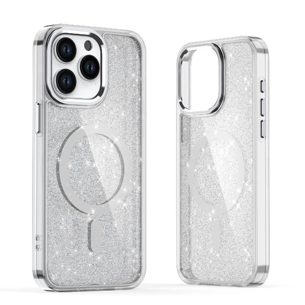 Mobilskal till iPhone 16 Magsafe Glitter - Vit