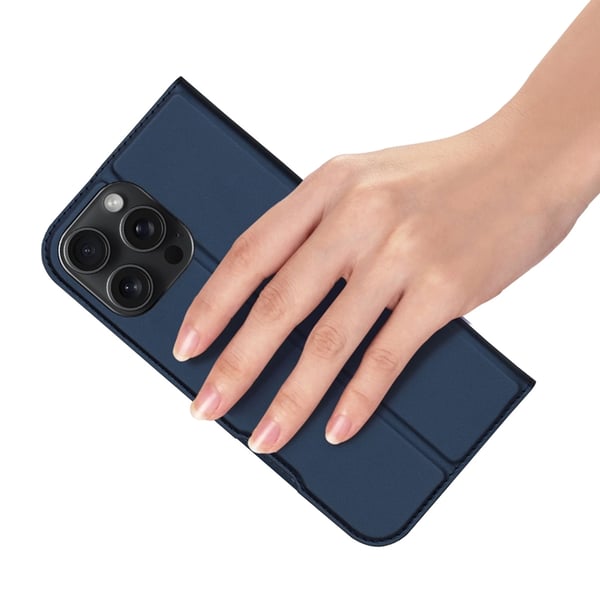 DUX DUCIS Skin Pro iPhone 16 Pro Max Plånboksfodral PU Läder - Blå