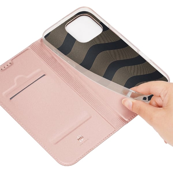 DUX DUCIS Skin Pro iPhone 16 Pro Max Plånboksfodral PU Läder - Rosa