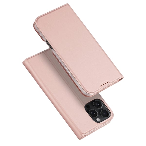 DUX DUCIS Skin Pro iPhone 16 Pro Max Plånboksfodral PU Läder - Rosa