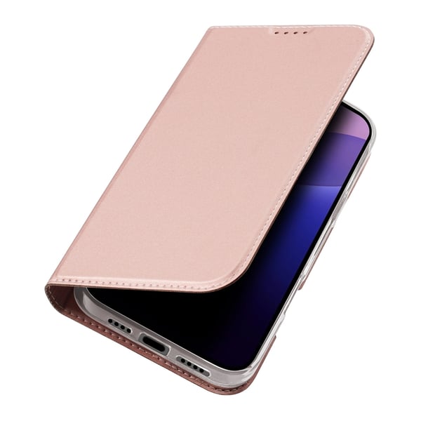 DUX DUCIS Skin Pro iPhone 16 Pro Max Plånboksfodral PU Läder - Rosa