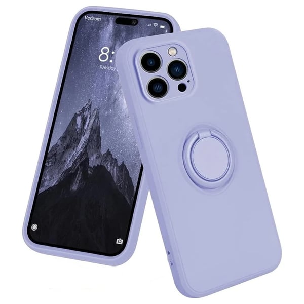 Mobilskal till iPhone 16 Silikon Ring - Violett
