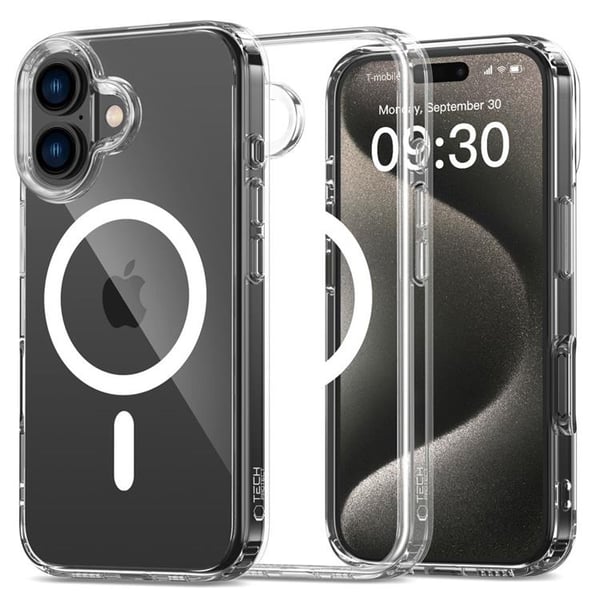 Tech-Protect Telefontaske til iPhone 16 Magsafe Flexair Hybrid - Klar