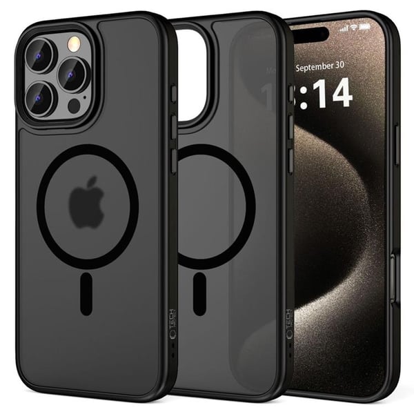 Tech-Protect Telefontaske til iPhone 16 Pro Max Magsafe Magmat - Matt Sort