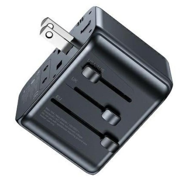 Awei 4in1 GaN Reseadapter 35W 3xUSB-C 2xUSB-A C-39 - Svart