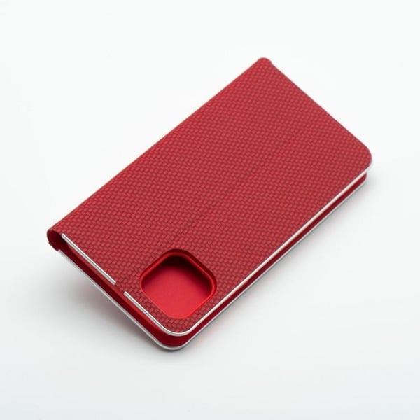 iPhone 16 Lompakkokotelo Luna Carbon - Punainen