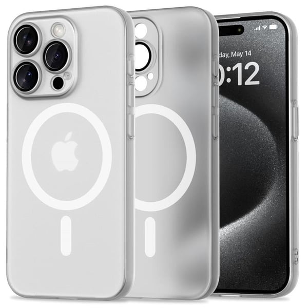 Tech-Protect Mobilskal till iPhone 15 Pro Magsafe Magslim - Matt Vit