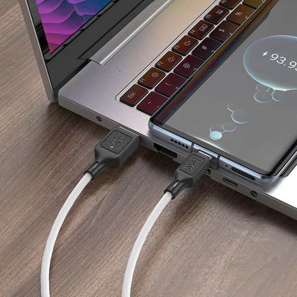 HOCO USB Till USB-C 1m Kabel 3A X90 - Vit