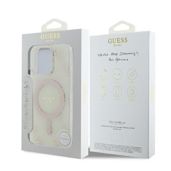 Guess Mobilskal till iPhone 16 Pro MagSafe IML 4G - Vit