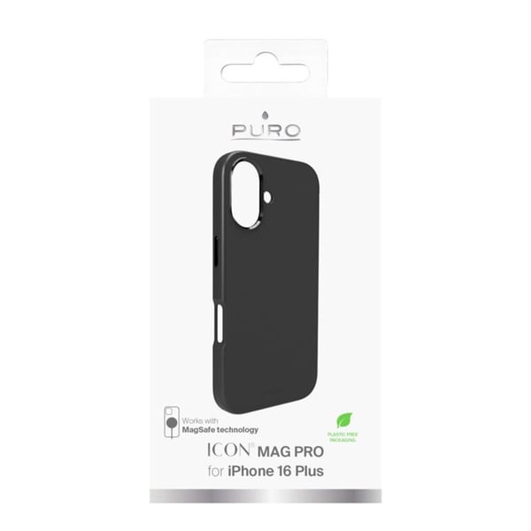 Puro Mobilskal till iPhone 16 Plus Magsafe Icon Pro Silikon - Svart
