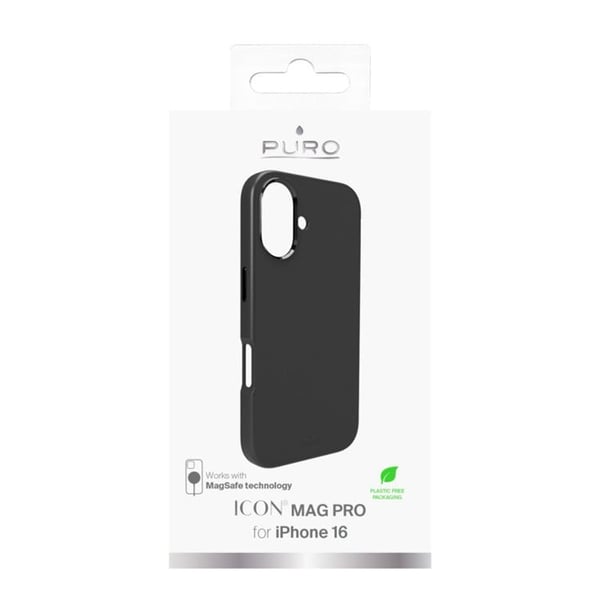Puro Mobilskal till iPhone 16 Magsafe Icon Pro Silikon - Svart
