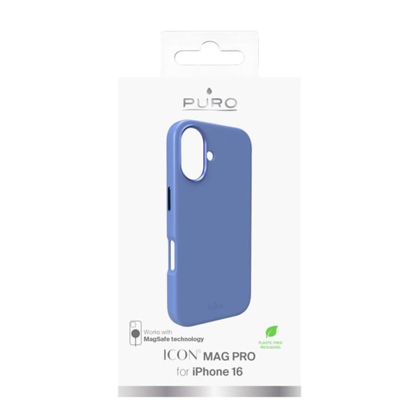 Puro Mobilskal till iPhone 16 Magsafe Icon Pro Silikon - Blå