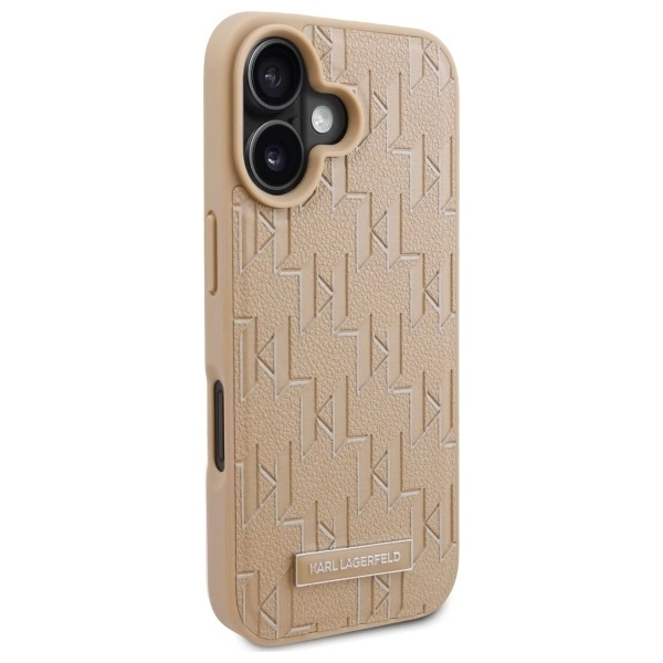 Karl Lagerfeld Mobilskal till iPhone 16 MagSafe Hot Stamp - Beige