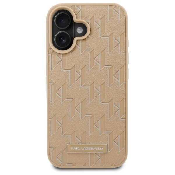 Karl Lagerfeld Mobilskal till iPhone 16 MagSafe Hot Stamp - Beige
