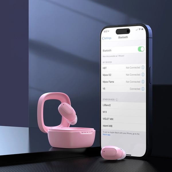 Choetech In-ear Trådløse Øretelefoner TWS Bluetooth MEMS - Lyserød