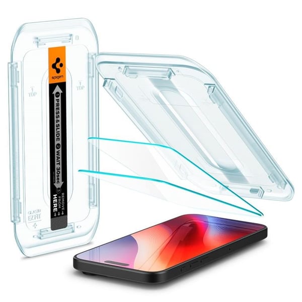 Spigen [2-Pack] iPhone 16 Pro Max/17 Pro Max Härdat Glas Skärmskydd 'EZ Fit"