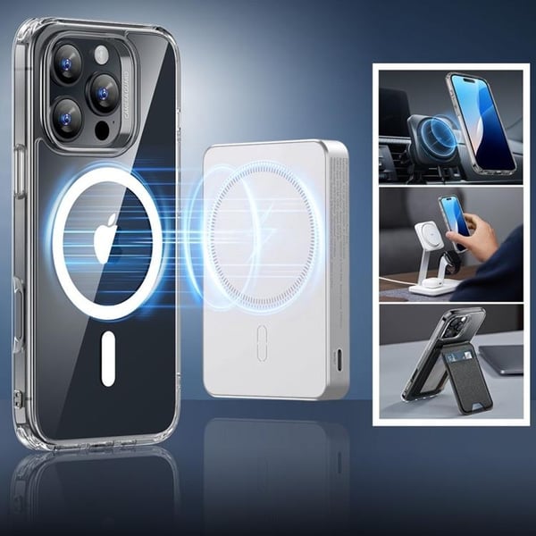 ESR-puhelinkotelo iPhone 16 Pro Max Magsafe Halolock ja karkaistu lasi