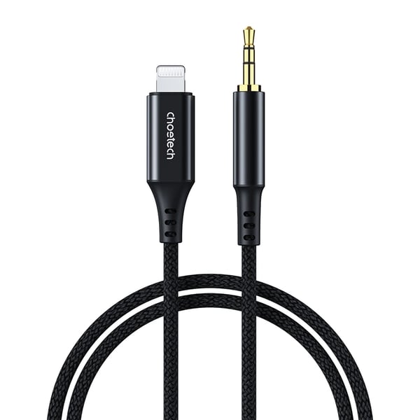 Choetech Lightning till Aux Kabel 2m 3.5 mm mini jack - Svart Choetech Lightning till Aux Kabel 2m 3.5 mm mini jack - Svart