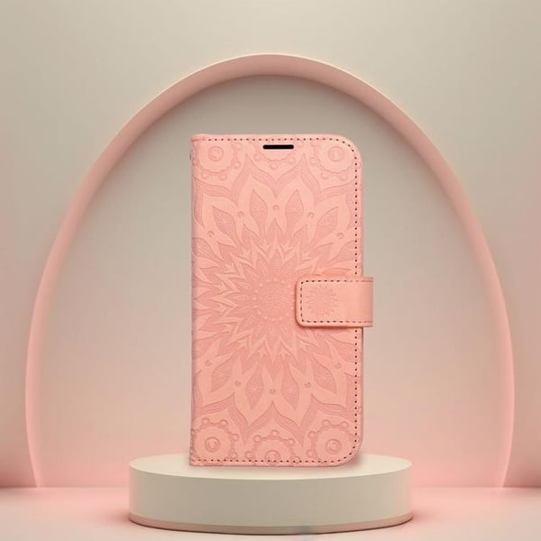iPhone 16 Pro Plånboksfodral Mezzo Mandala - Peach Fuzz