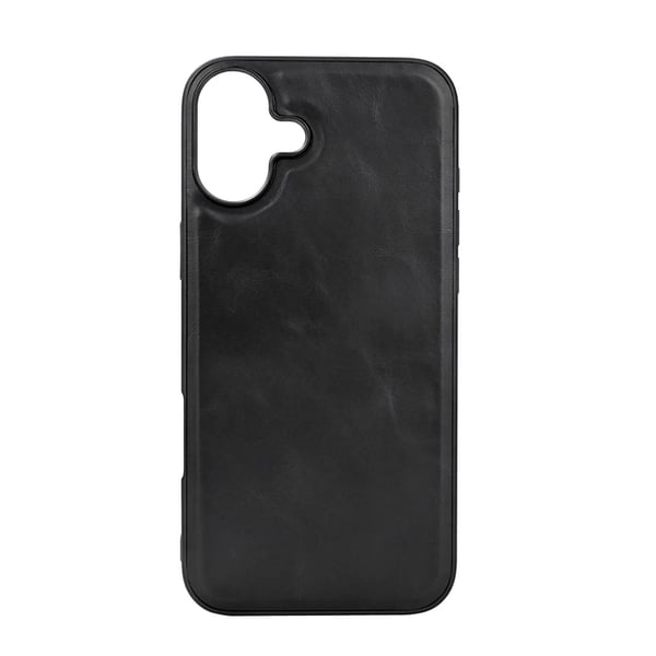 BUFFALO äkta läder Mobilskal till iPhone 16 Plus MagSafe Läder - Svart