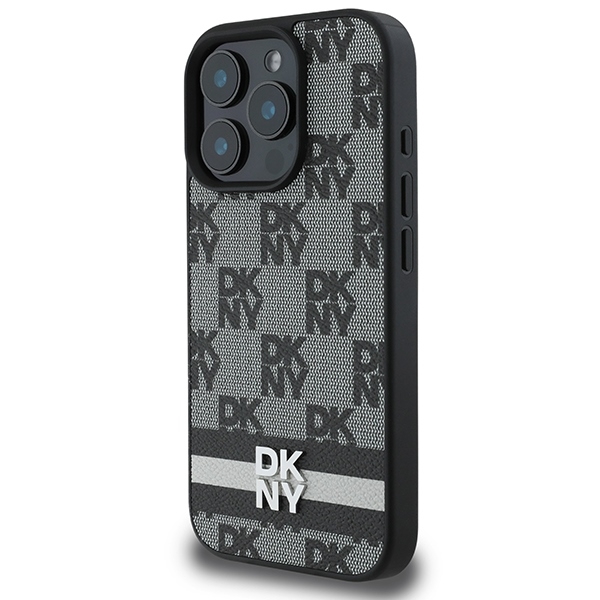 DKNY Mobilskal till iPhone 16 Pro Max Checkered Pattern Printed Stripes - Svart