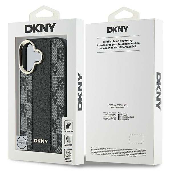 DKNY Mobilskal till iPhone 16 Plus MagSafe Checkered Pattern - Svart