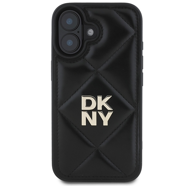 DKNY Mobilskal till iPhone 16 Quilted Stack Logo - Svart