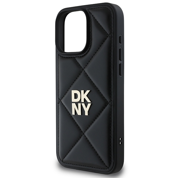 DKNY Mobilskal till iPhone 16 Pro Quilted Stack Logo - Svart