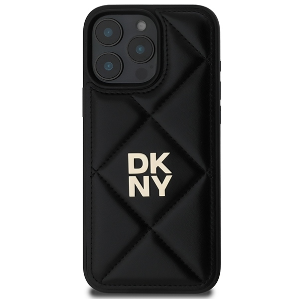 DKNY Mobilskal till iPhone 16 Pro Quilted Stack Logo - Svart